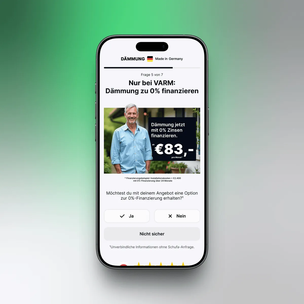 Funnel Step 3: 0%-Finanzierung