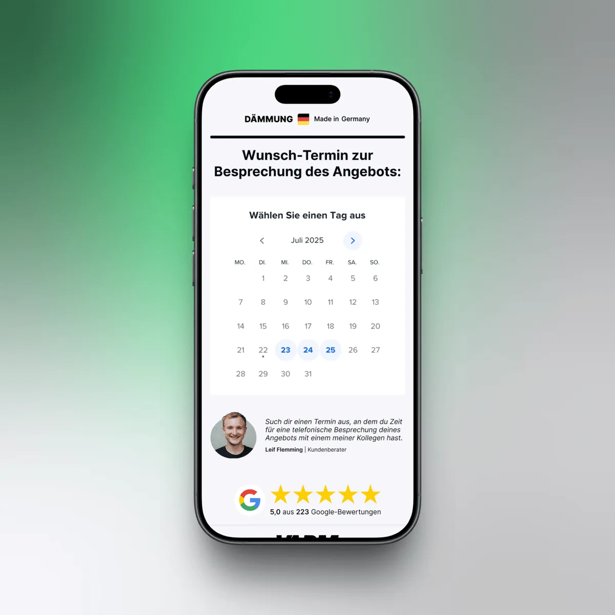 Funnel Step 5: Terminbuchung